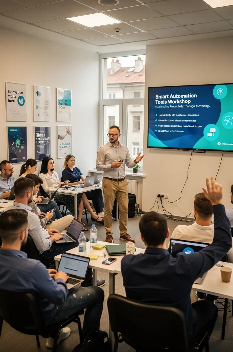 Captură de ecran a unei platforme software care optimizează sarcinile repetitive în mediul de lucru