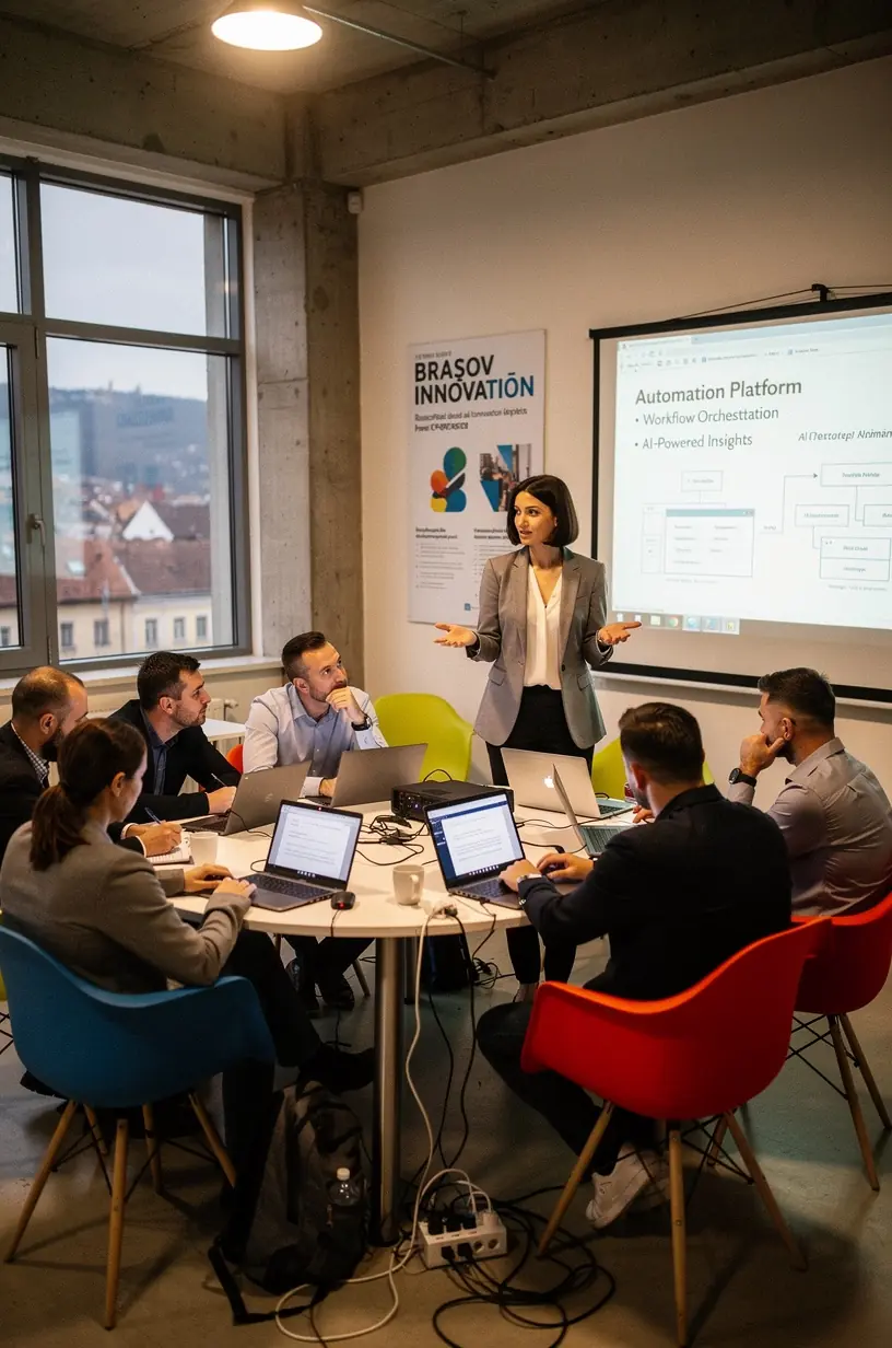 Grafic ce evidențiază creșterea productivității prin utilizarea tehnologiilor inteligente de automatizare